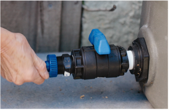 Attaching the garden hose
