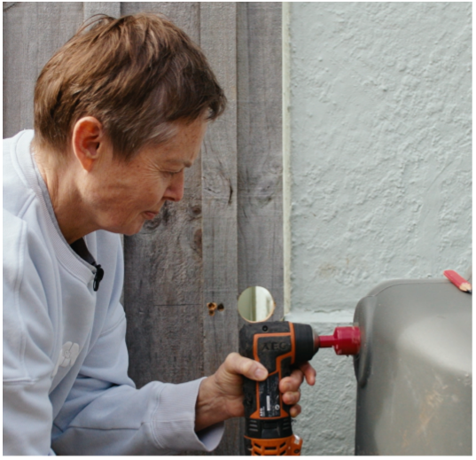 Drilling the tank flange